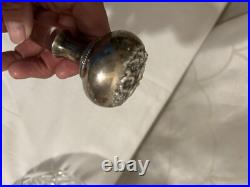 Vintage Crystal Glass Decanter Gorham Sterling Stopper