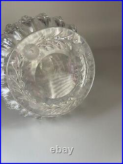 Vintage Crystal Glass Decanter Thomas Webb England Floral Pattern
