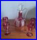 Vintage-Crystal-Ruby-Decanter-with4-Wine-Goblets-Highly-Detailed-Very-Beautiful-01-lag