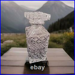 Vintage Crystal Whiskey Decanter w Glass Stopper Chic High End Gift Housewarming