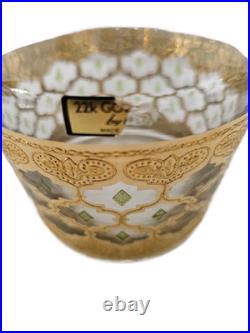 Vintage Culver Valencia Pattern Decanter & Glasses Bar Set 22 Carat Gold