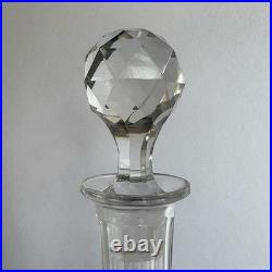 Vintage Cut Crystal Decanter Starburst Webb Style #160 Matching Stopper