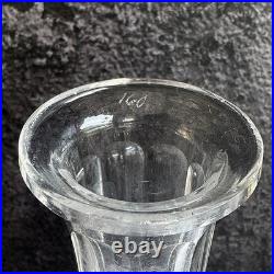 Vintage Cut Crystal Decanter Starburst Webb Style #160 Matching Stopper
