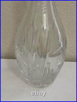 Vintage Cut Crystal Glass Decanter with Star Design