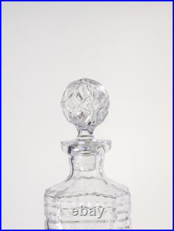 Vintage Cut Crystal Liquor Decanter with Stopper, Starburst Pinwheel Design