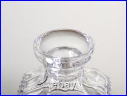 Vintage Cut Crystal Liquor Decanter with Stopper, Starburst Pinwheel Design