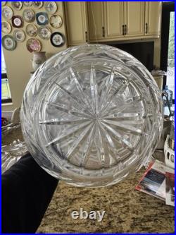 Vintage Cut Glass Crystal Decanter with Stopper 14 Tall