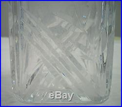 Vintage Cut Glass Crystal Floral Liquor Decanter Bottle
