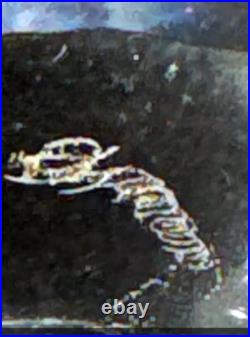 Vintage Cut Glass Decanter with Sterling Silver Stopper and Etched Signature