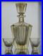 Vintage-Czech-Citrine-Glass-Decanter-Set-with-2-Shot-Glasses-Fluted-Mid-Century-01-sd