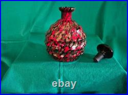 Vintage Czech End of Day Glass Decanter Set
