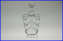 Vintage Czech Glass Decanter, Decanter Glass, Vintage Decanter, Cut Glass