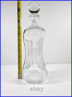 Vintage Danish Holmegaard Clear Glass Decanter with Stopper 13