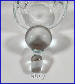 Vintage Danish Holmegaard Clear Glass Decanter with Stopper 13