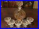 Vintage-Decanter-AMBER-CLEAR-Wine-Set-Hand-Cut-Lead-Crystal-With-5-GLASS-SHOT-01-jzc