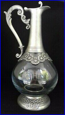 Vintage Decanter Glass & 95% Pewter