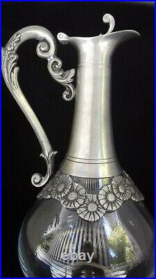 Vintage Decanter Glass & 95% Pewter