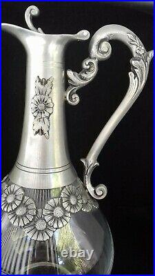 Vintage Decanter Glass & 95% Pewter