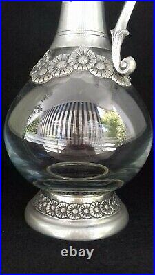 Vintage Decanter Glass & 95% Pewter