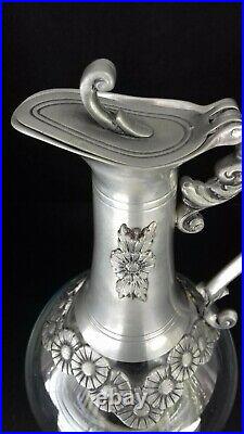 Vintage Decanter Glass & 95% Pewter