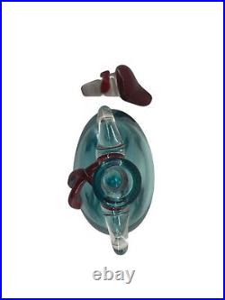 Vintage Decanter Murano Glass Blue handmade studio