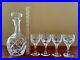 Vintage-Decanter-set-with-4-glasses-Heavy-weight-clear-cut-crystal-Great-gift-01-cahr