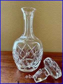Vintage Decanter set with 4 glasses. Heavy weight clear cut crystal. Great gift