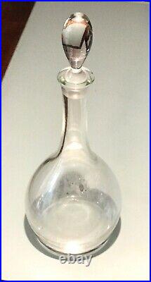 Vintage Decor Large Alcohol Water Glass Decanter Carafe Bottle 15H No Chips