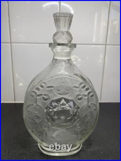 Vintage Dewars Scotch Whisky 1846-1962 Glass Decanter Bottle 24cm Tall