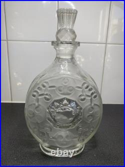 Vintage Dewars Scotch Whisky 1846-1962 Glass Decanter Bottle 24cm Tall