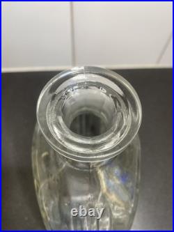 Vintage Dewars Scotch Whisky 1846-1962 Glass Decanter Bottle 24cm Tall