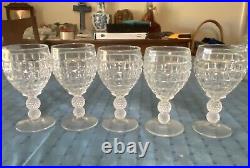 Vintage Diamond Cut Glass Decanter MD 1975 Mogen David Set With Matching Glasses