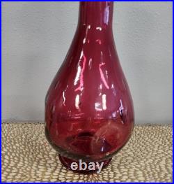 Vintage Diana Handcraft Genie Bottle Decanter Controlled Bubble Dimpled 1950s