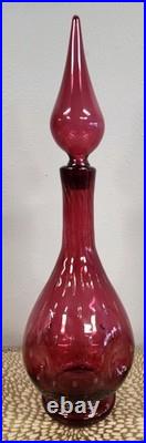 Vintage Diana Handcraft Genie Bottle Decanter Controlled Bubble Dimpled 1950s Vintage Diana Handcraft Genie Bottle Decanter Controlled Bubble Dimpled 1950s