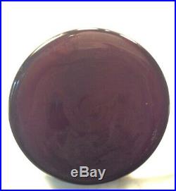 Vintage EMPOLI Glass Purple Amethyst Decanter Bottle Stopper 26 Italy