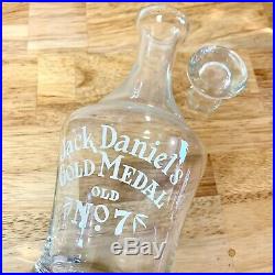Vintage Early 80s Jack Daniels Old No 7 Gold Medal Glass Bottle Decanter Barware