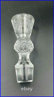 Vintage Edinburgh Crystal Thistle Ship's Decanter-Excellent Condition