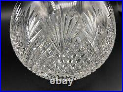 Vintage Edwardian Cut Crystal Glass Carafe Decanter, 8 Tall, 5 Widest