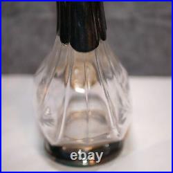 Vintage Elegant Glass Duck Decanter Silver-plated Head Tail Handle Crystal Body