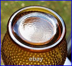 Vintage Emopli Geni Glass Decanter Bottle Thousand Eye Cherries Grapes 20 Tall