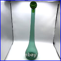 Vintage Empoli 21 Italian Genie Bottle Decanter with Ball Stopper