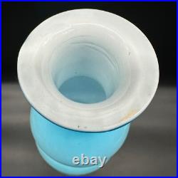 Vintage Empoli Blue Glass Triple Bubble Gourd Decanter Bottle Vase Italian MCM Vintage Empoli Blue Glass Triple Bubble Gourd Decanter Bottle Vase Italian MCM