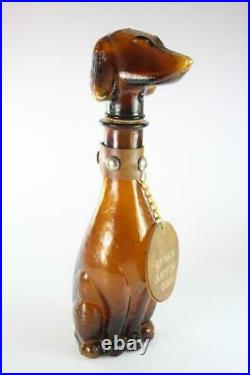 Vintage Empoli Dachshund Dog Decanter Genie Bottle