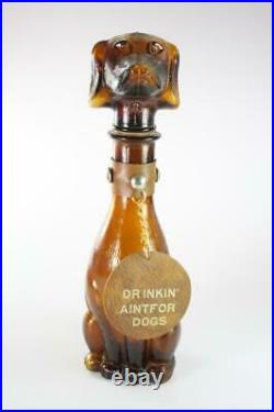 Vintage Empoli Dachshund Dog Decanter Genie Bottle