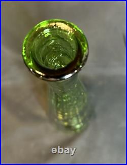Vintage Empoli Decanter Genie Bottle With Stopper Green 27 Mid Century Modern