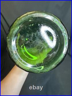 Vintage Empoli Decanter Genie Bottle With Stopper Green 27 Mid Century Modern