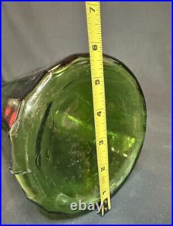 Vintage Empoli Decanter Genie Bottle With Stopper Green 27 Mid Century Modern