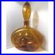 Vintage-Empoli-Decanter-Madonna-and-Child-Amber-Art-Glass-MCM-with-Stopper-01-xx