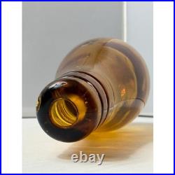 Vintage Empoli Decanter Madonna and Child Amber Art Glass MCM with Stopper