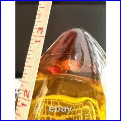 Vintage Empoli Decanter Madonna and Child Amber Art Glass MCM with Stopper